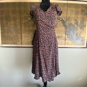 Dollz and Dames Black Cherry Wrap Dress